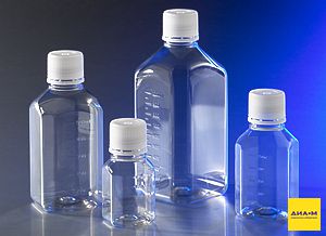 Бутыль 125 мл, ПЭВД, d горла внутренний 31,7 мм, с завинчивающейся крышкой, квадратная, 24 шт/уп., 48 шт/кор