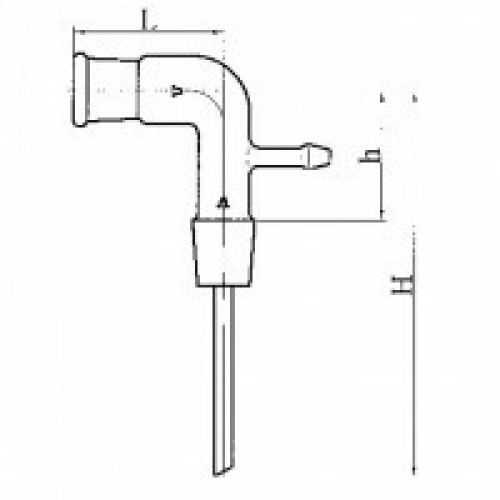 Аллонж АИО-П-29/32-29/32, эскиз 5-150, высота 195 мм, Россия