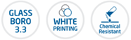 Бюретки Glassco для титрования и высокоточного дозирования жидкостей изготовлены из термически и химически стойкого стекла марки Boro 3,3, Type 1 Class A, в соответствии с требованиями ASTM E-438, и согласно стандартам DIN/ISO-385 и USP.