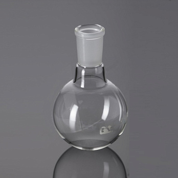 Колба круглодонная, 1000 мл, d 130 мм, высота 185 мм, шлиф 24/40, Glassco, Индия