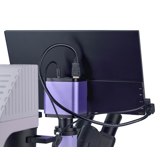 Микроскоп биологический инвертированный цифровой, Magus Bio VD300  (с подключенными камерой и монитором)