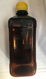 Бутыль, 540 мл, квадратная, крышка с контролем вскрытия, темный пластик с крышкой