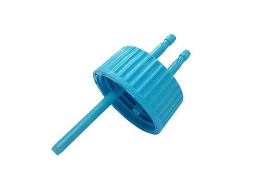 Крышка с двумя портами GL45, для присоединения шлангов с фильтрами для асептического переноса жидкости