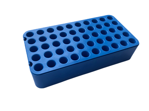 Штатив для цилиндрических пробирок на 50 мест (Rack D13), синий