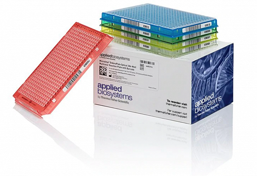 Планшеты для ПЦР, 384-лун., MicroAmp EnduraPlate, со штрих-кодом, оптически прозрачные, цветные, 5 шт./уп.