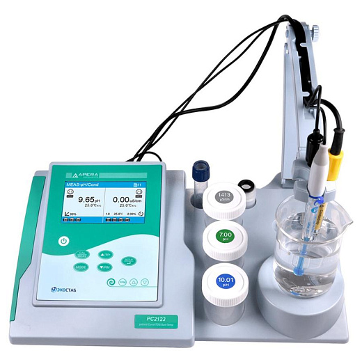 рН-метр/кондуктометр/солемер, 0-14±0,01, стационарный, электрод LabSen211, PC2123, серия 2120, Apera Instruments
