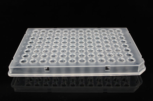 Планшеты для ПЦР, 96-лун., с полуюбкой, низкий профиль, прозрачные, полипропилен