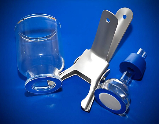 Фильтродержатель для вакуумной фильтрации, одноместный, d 47 мм, воронка 300 мл, покрытое тефлоном стекло, подложка из фриттованного стекла с тефлоном