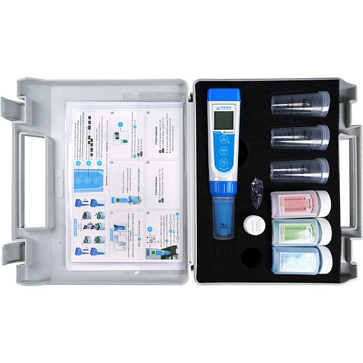 рН-метр/кондуктометр/солемер, -2-16±0,01, карманный, PC213, серия 210, с кейсом, Apera Instruments