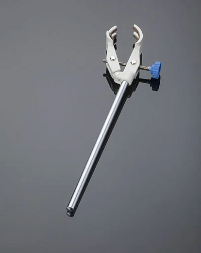 Зажим для реторты, 2 лапки, диаметр 65 мм, цинк с пробковым покрытием, 2 шт./уп., Glassco, Индия