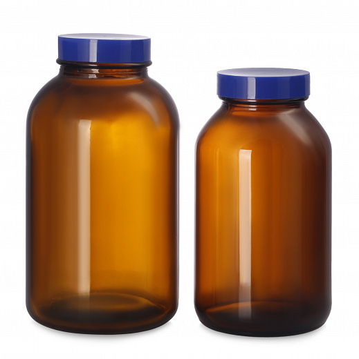 Банка, 500 мл, круглая, крышка широкая винтовая, темное стекло Фото 3