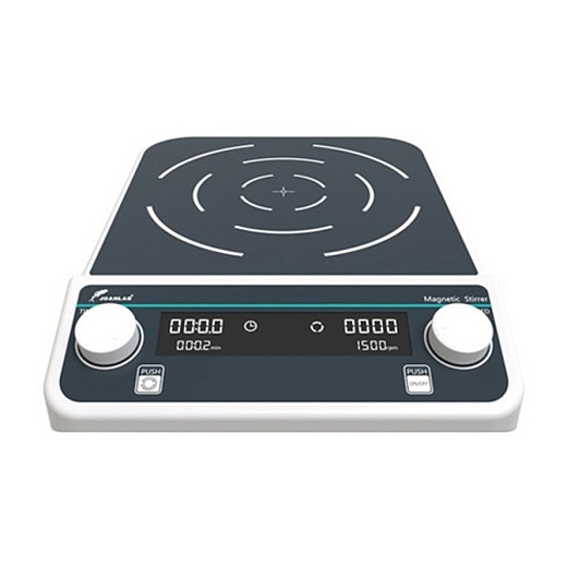 Магнитная мешалка без нагрева, объем по воде 10 л, платформа 210×210 мм, 50-1500 об/мин, MS10L, вид спереди, Joan, Китай