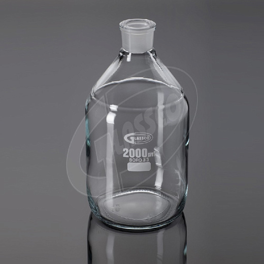 Бутыль для автоматических бюреток, 2000 мл, горловина 29/32, прозрачное стекло, 1 шт., Glassco