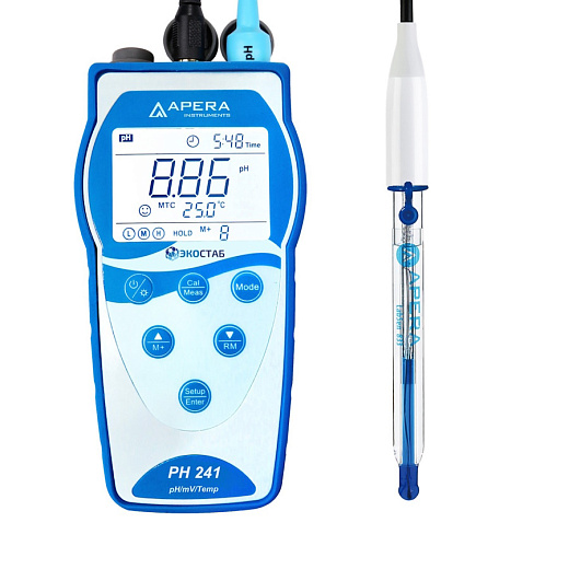 рН-метр, -2-16±0,01, портативный, электрод LabSen 831, PH241HF, серия 240, для кислотных растворов, Apera Instruments