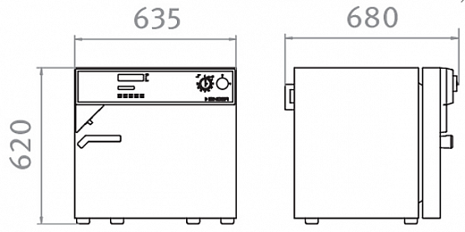 Камера испытательная «тепло», +5 выше комн....+300°С, FP53, 53 л, габариты, Binder