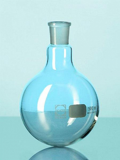 Колба круглодонная, 25 мл, d горла 7 мм, шлиф 14/23, DWK (Duran)