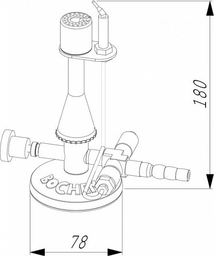 Горелка газовая безопасная с игольчатым клапаном, пропан/бутан Фото 2