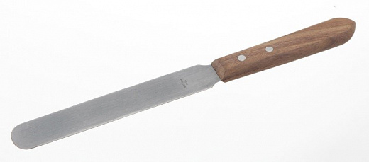 Шпатель с деревянной ручкой, длина 365 мм, лопатка 250×38 мм, нержавеющая сталь