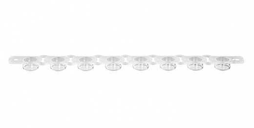 Крышки для пробирок в стрипах, 0,2 мл, 1×8, Ultra-Clear, плоские, бесцветные, 125 шт./уп., 1250 шт./кор.