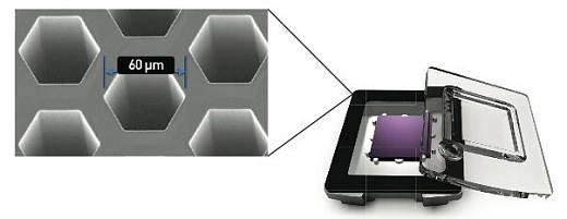 Общий вид чипа для QuantStudio 3D