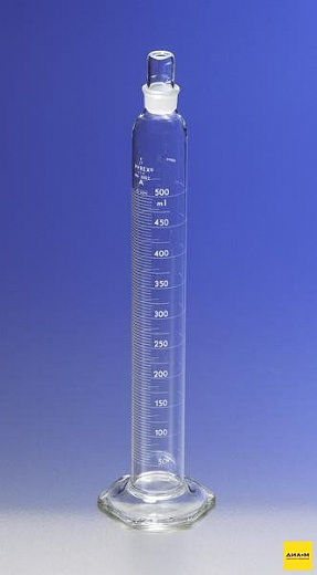 Цилиндр мерный, 2000 мл, класс A, ц.д. 20 мл, БС, стекл. основ., стекл. крышка 38, сертиф., TС, 1 шт./уп.
