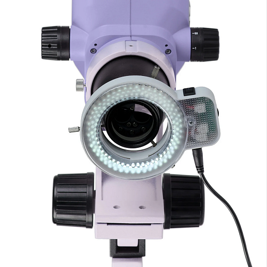 Микроскоп стерео, до 45х, по схеме Грену, Stereo D7TR, с цифровой камерой CBF10 (кольцевой светильник)