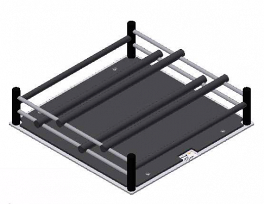 Платформа, тип E, 420х420 мм, с 4-мя роликовыми зажимами, для Ecotron