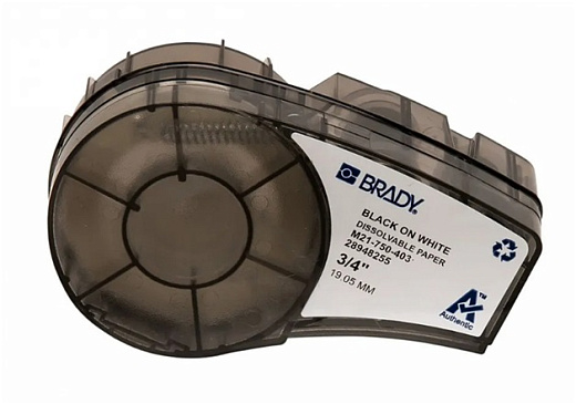 Этикетки M21-750-403 для принтера М210/ВМР21/ВМР21 Plus, лента 19,05 мм×6,4 м, материал В-403, водорастворимая бумага, Brady