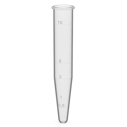 Пробирка 10 мл, ПП, 16×100 мм, коническая, без пробки, Россия