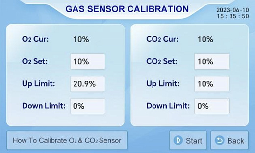 Програмное обеспечение станций гипоксии калибровочная панель датчиков