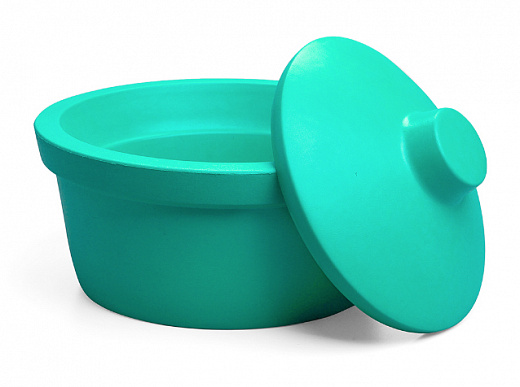 Емкость для льда и жидкого азота 2,5 л, зелёный цвет, круглая с крышкой, Round