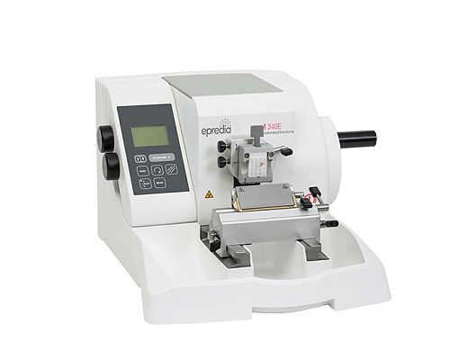 Микротом ротационный, моторизированный, без зажима и держателя лезвий, HM 340E, Erpedia