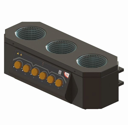 Колбонагреватель для колб 100 мл, 400 °С, с мешалкой, трехместный 2000.EU, Glassco