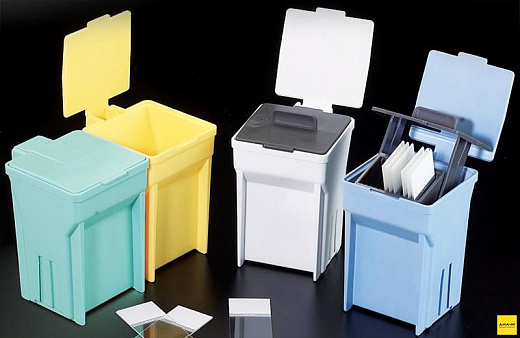 Кювета для окрашивания и проводки, на 12 стекол, желтая, РОМ