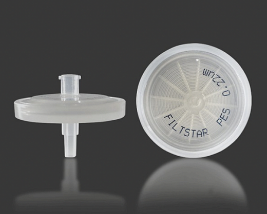 Фильтрующая насадка, d пор 0,10 мкм, d мембраны 33 мм, полиэфирсульфон (PES)