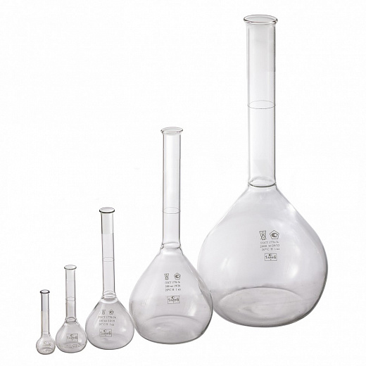 Колба мерная, 25 мл, класс 1, d горла 8-10 мм, БС, с одной отметкой, исполнения 1, 1 шт./уп.