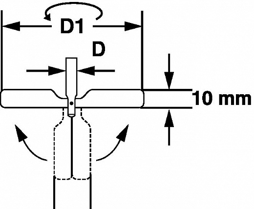 Перемешивающий элемент центробежный, 2 раздвижные лопасти, d 90 мм, длина 400 мм, нержавеющая сталь Фото 2