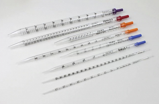 Пипетка 2 мл, серологическая, ПС, стерильная, индивидуальная пластик. упаковка, 500 шт./уп. Фото 1