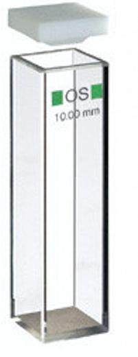 Кювета кварц, ОП 10 мм, объем 3,5 мл, с крышкой, Quartz Suprasil 100-QS, 1 шт.